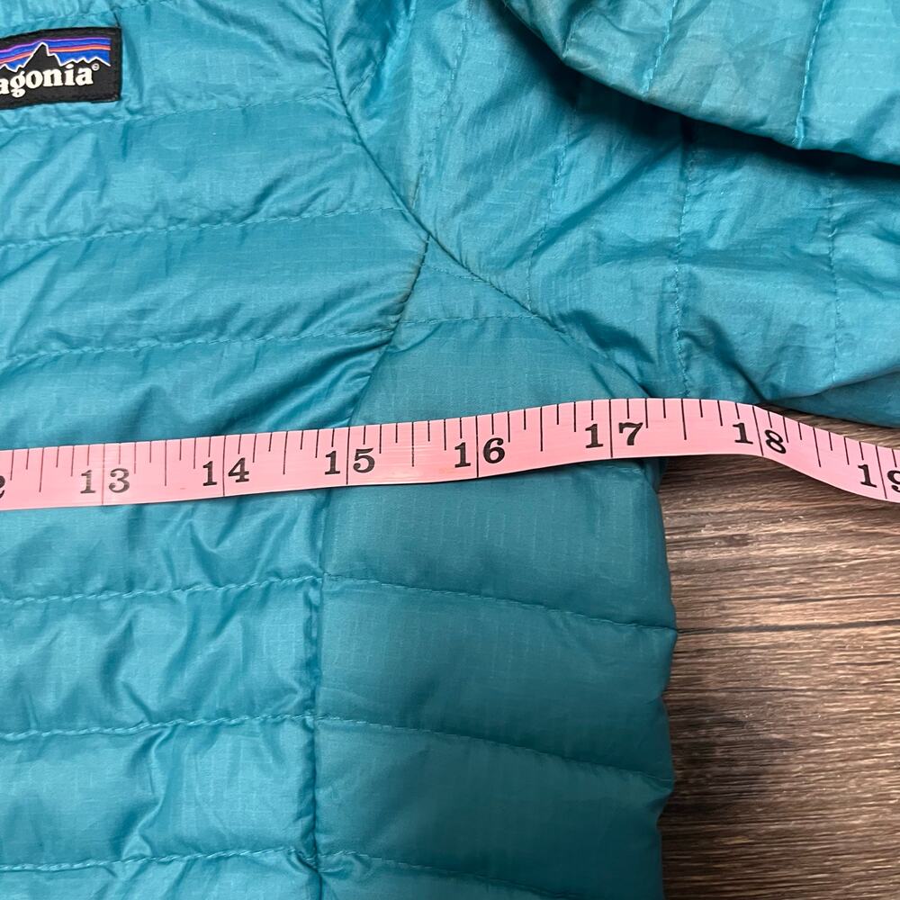 Patagonia Down Shirt Jacket Women XS Teal Blue Packable Puffer 84750 Ultralight - Picture 8 of 9